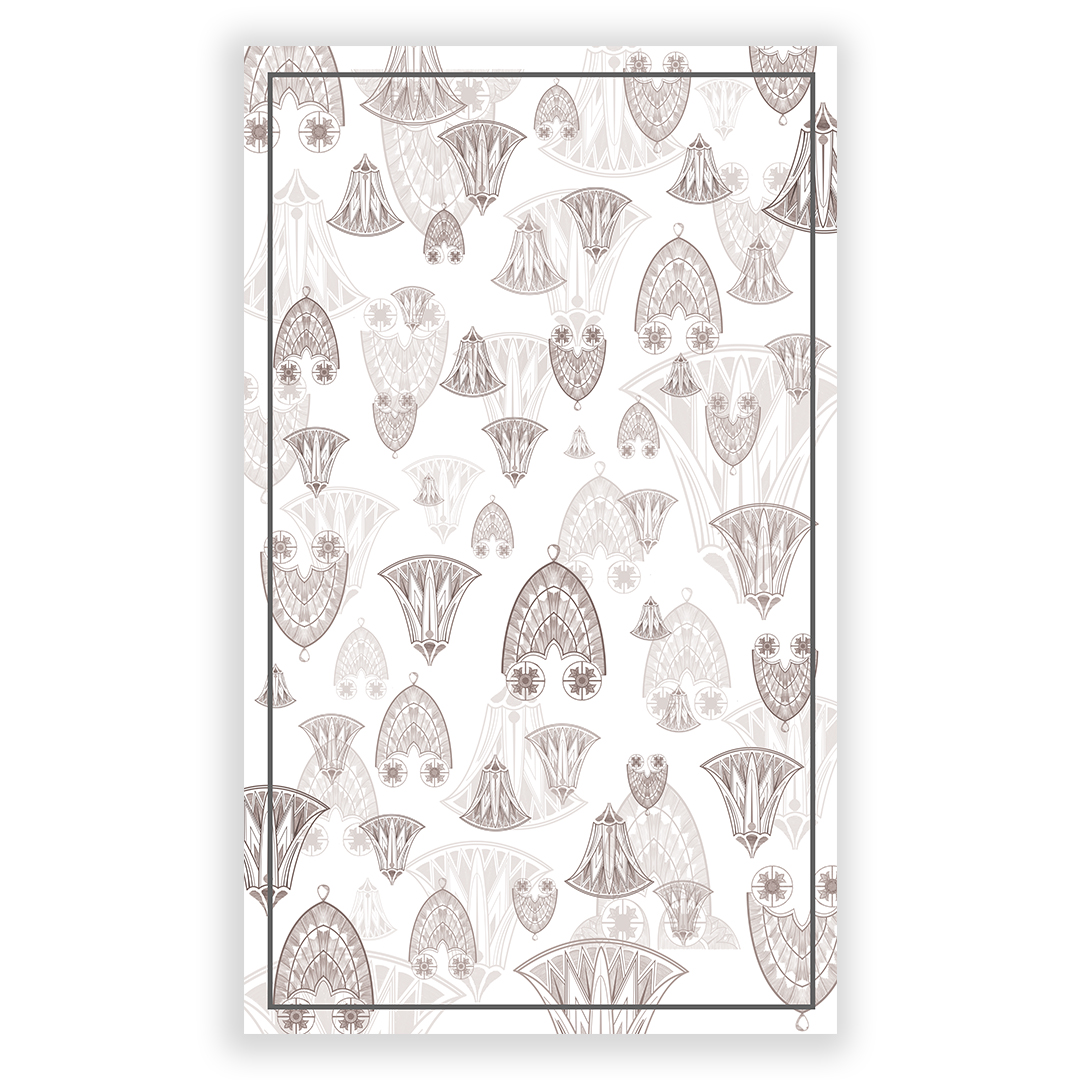 Gray Pharaonic Tablecloth